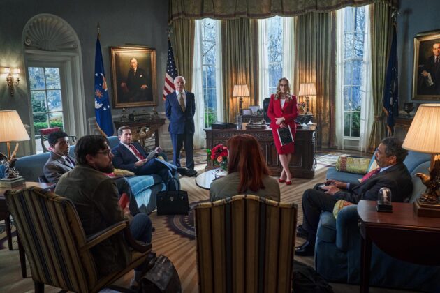 Don't Look Up : Photo, Rob Morgan, Jonah Hill, Leonardo DiCaprio, Jennifer Lawrence, Meryl Streep