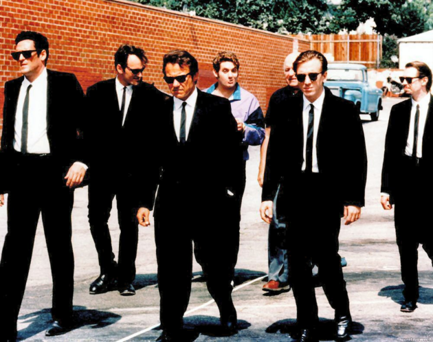 photo, Michael Madsen, Quentin Tarantino, Harvey Keitel, Chris Penn, Edward Bunker, Tim Roth, Steve Buscemi