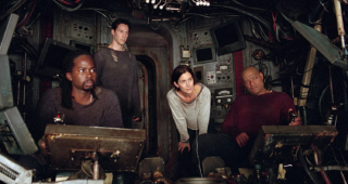 Matrix Reloaded : photo, Carrie-Anne Moss, Laurence Fishburne, Keanu Reeves, Harold Perrineau