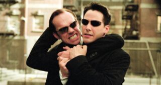 Matrix Reloaded : photo, Keanu Reeves, Hugo Weaving