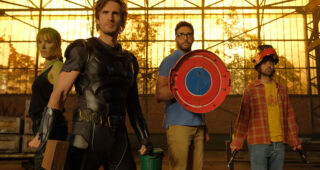Super-héros malgré lui : photo, Elodie Fontan, Philippe Lacheau, Tarek Boudali, Julien Arruti