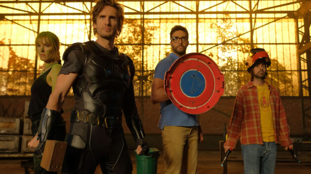 Super-héros malgré lui : photo, Elodie Fontan, Philippe Lacheau, Tarek Boudali, Julien Arruti