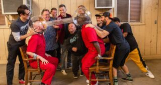 Photo Steve-O, Chris Pontius, Ehren McGhehey, Jason Acuna, Dave England, Preston Lacy, Johnny Knoxville