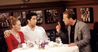 Friends : photo, David Schwimmer, Bruce Willis