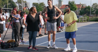Le Haut du panier : photo Jordan Hull, Queen Latifah, Juancho Hernangomez, Adam Sandler