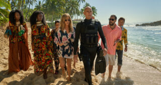 Murder Mystery 2 : photo, Zurin Villanueva, Jodie Turner-Smith, Kuhoo Verma, Jennifer Aniston, Mark Strong, Adam Sandler,