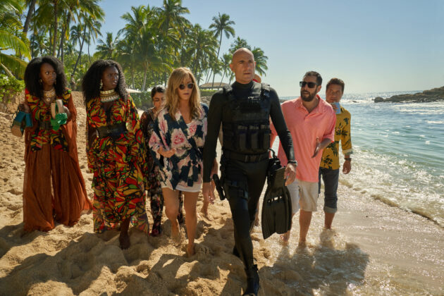 Murder Mystery 2 : photo, Zurin Villanueva, Jodie Turner-Smith, Kuhoo Verma, Jennifer Aniston, Mark Strong, Adam Sandler,