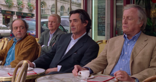 Jacques Villeret, André Dussollier, Sami Frey et Claude Rich dans Les Acteurs