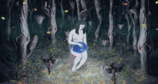 Saules aveugles, femme endormie : photo