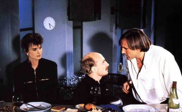 Miou-Miou, Michel Blanc, Gérard Depardieu dans Tenue de soirée