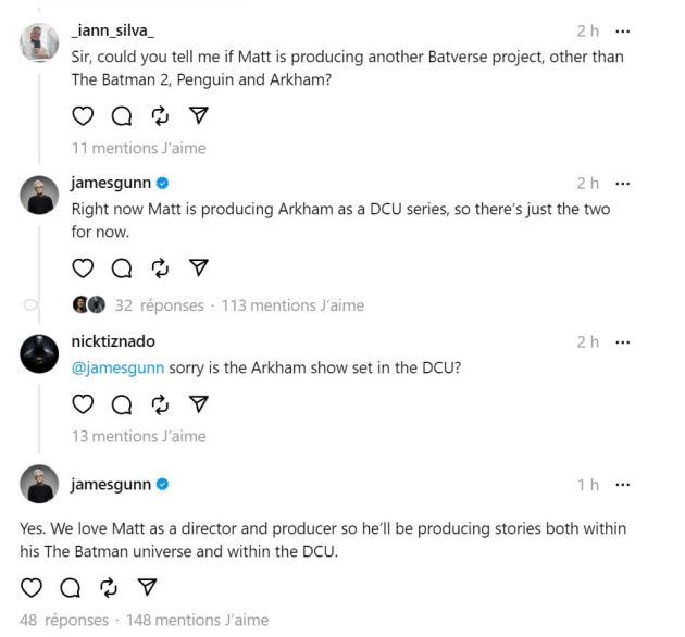 The Batman 2 : threads james gunn