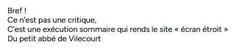 ecran etroit commentaire édito