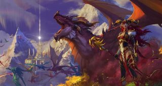 Un dragon et un personnage de WoW