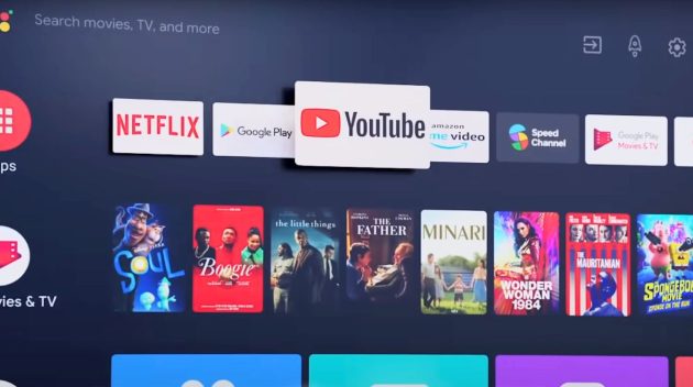 application YouTube sur Smart TV realme