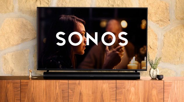 enceinte Sonos connectée à une TV