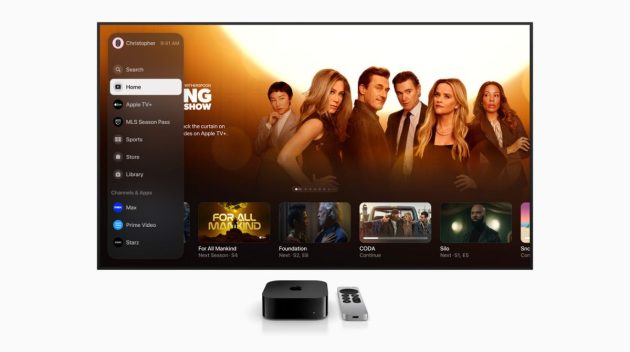 interface de l'Apple TV