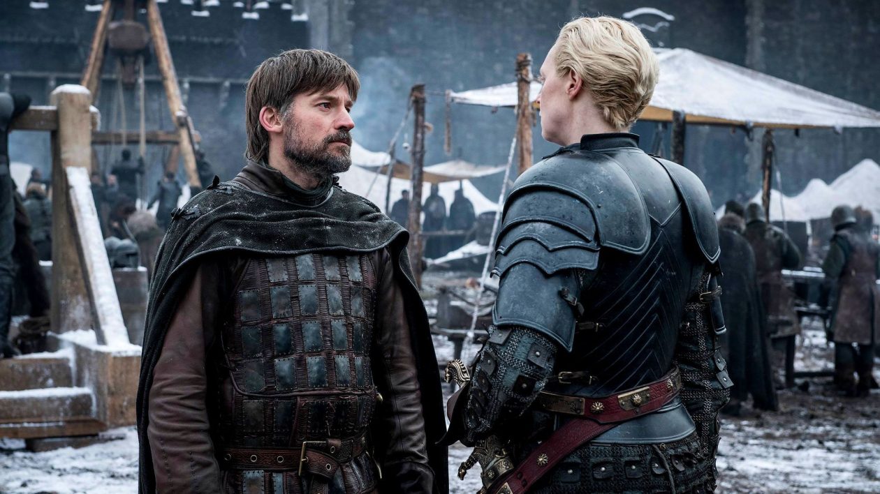 Nikolaj Coster-Waldau et Gwendoline Christie dans Game of Thrones