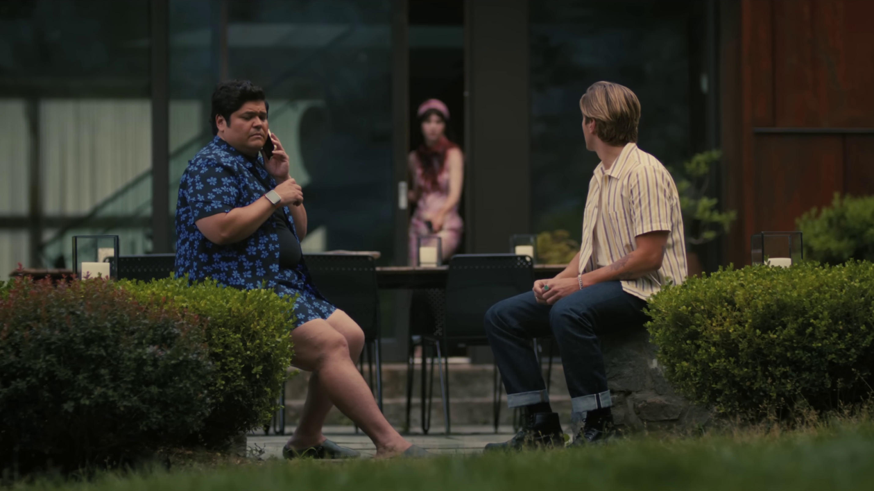 harvey guillen lukas gage sophie thatcher companion