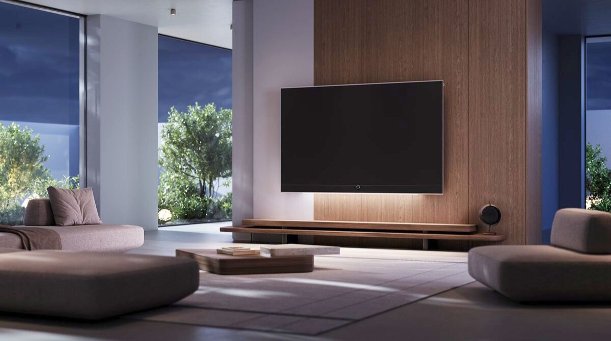 écran Loewe Stellar 97 dans un salon