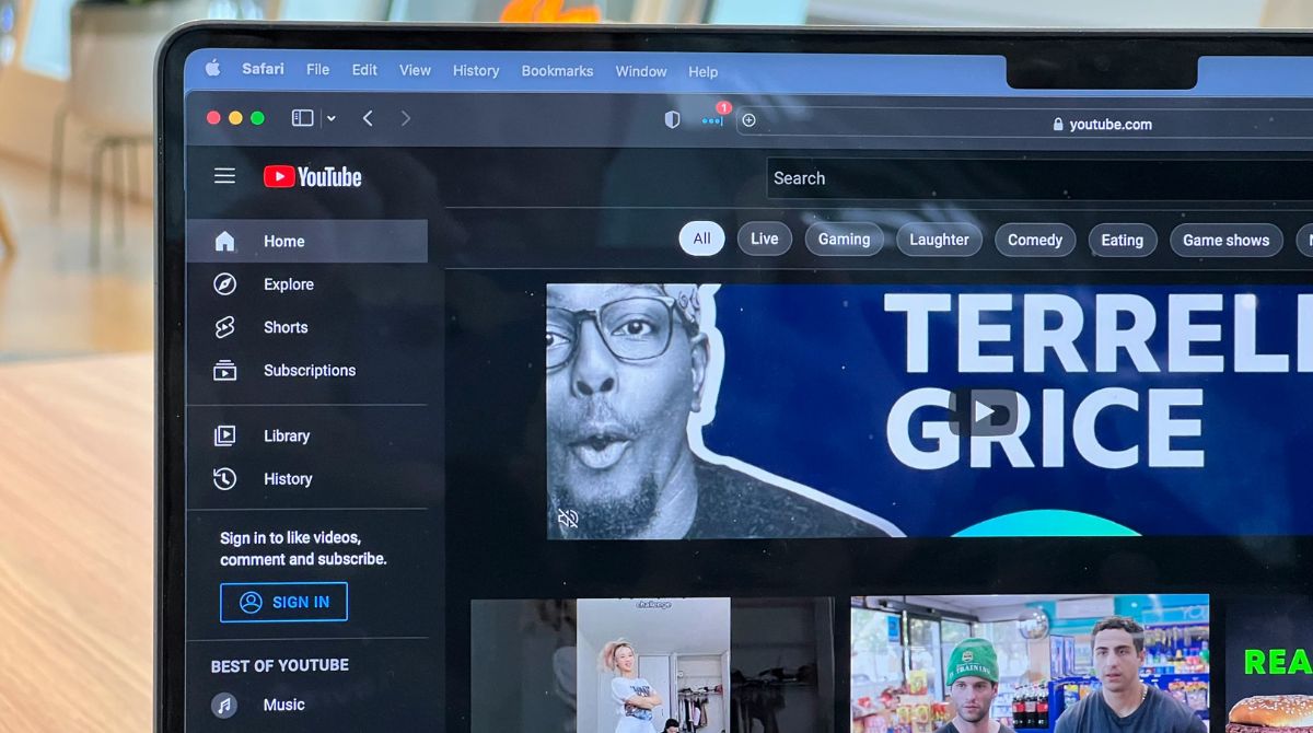 sections sur YouTube