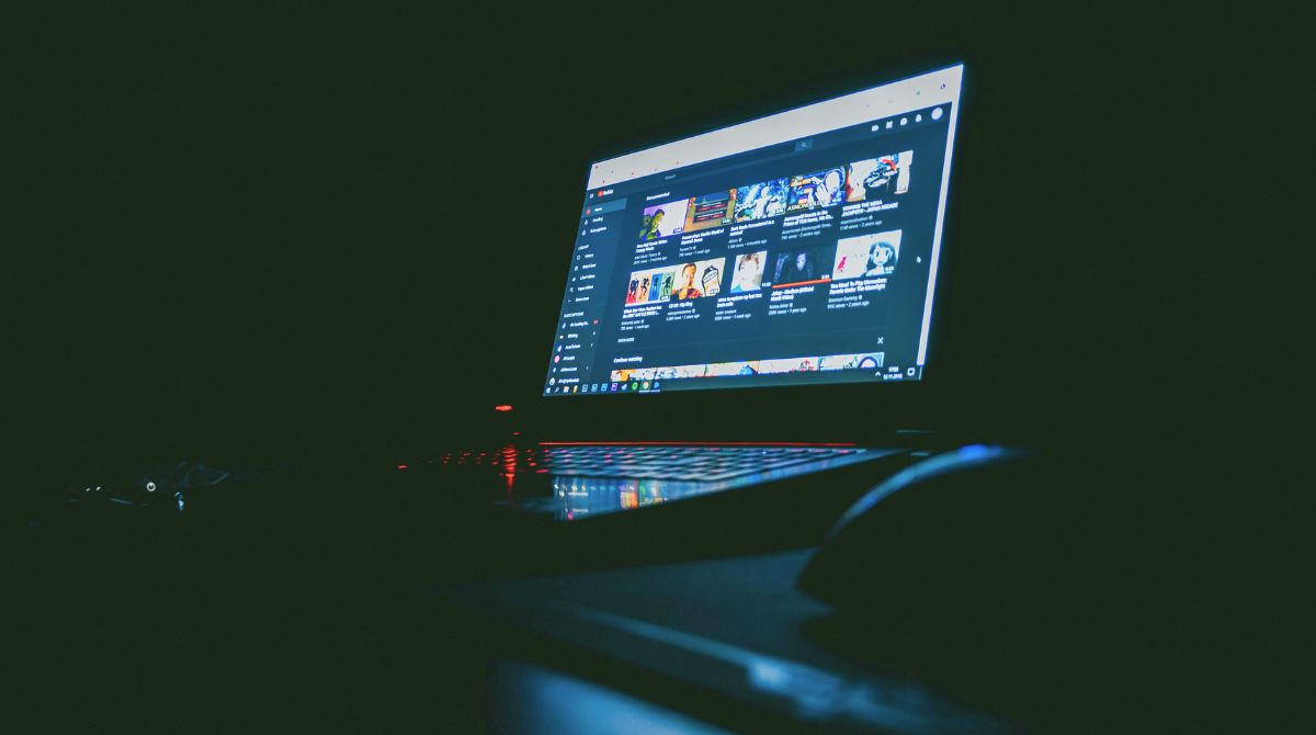 YouTube sur ordinateur portable