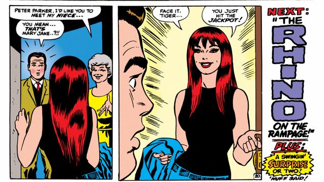 Comics Peter Parker rencontre Mary Jane Watson