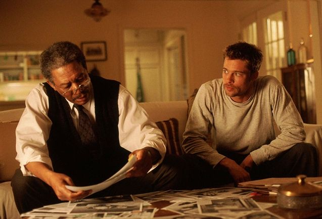 photo, Brad Pitt, Morgan Freeman