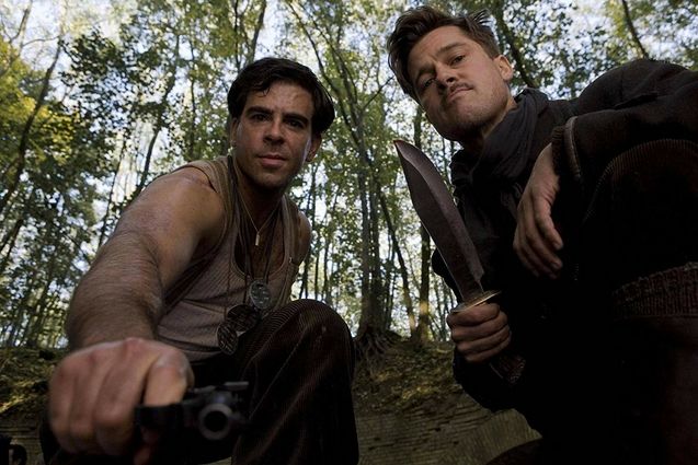 Inglourious Basterds : photo, Eli Roth, Brad Pitt