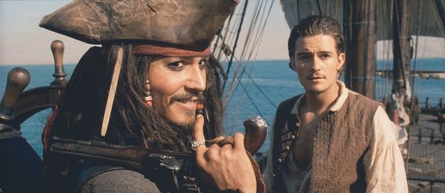 Pirates des Caraïbes : La malédiction du Black Pearl : photo, Johnny Depp, Orlando Bloom