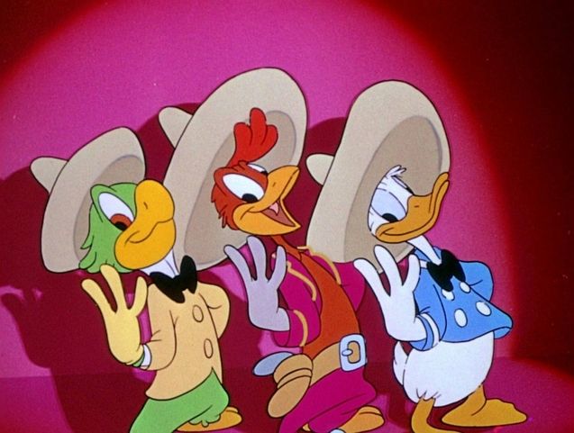 Les Trois Caballeros : Donald, Panchito, José Carioca